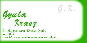 gyula krasz business card